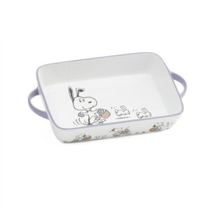 PEANUTS Easter Beagle Snoopy Rect. Ceramic Baking Dish BNWT LtdEd SO
